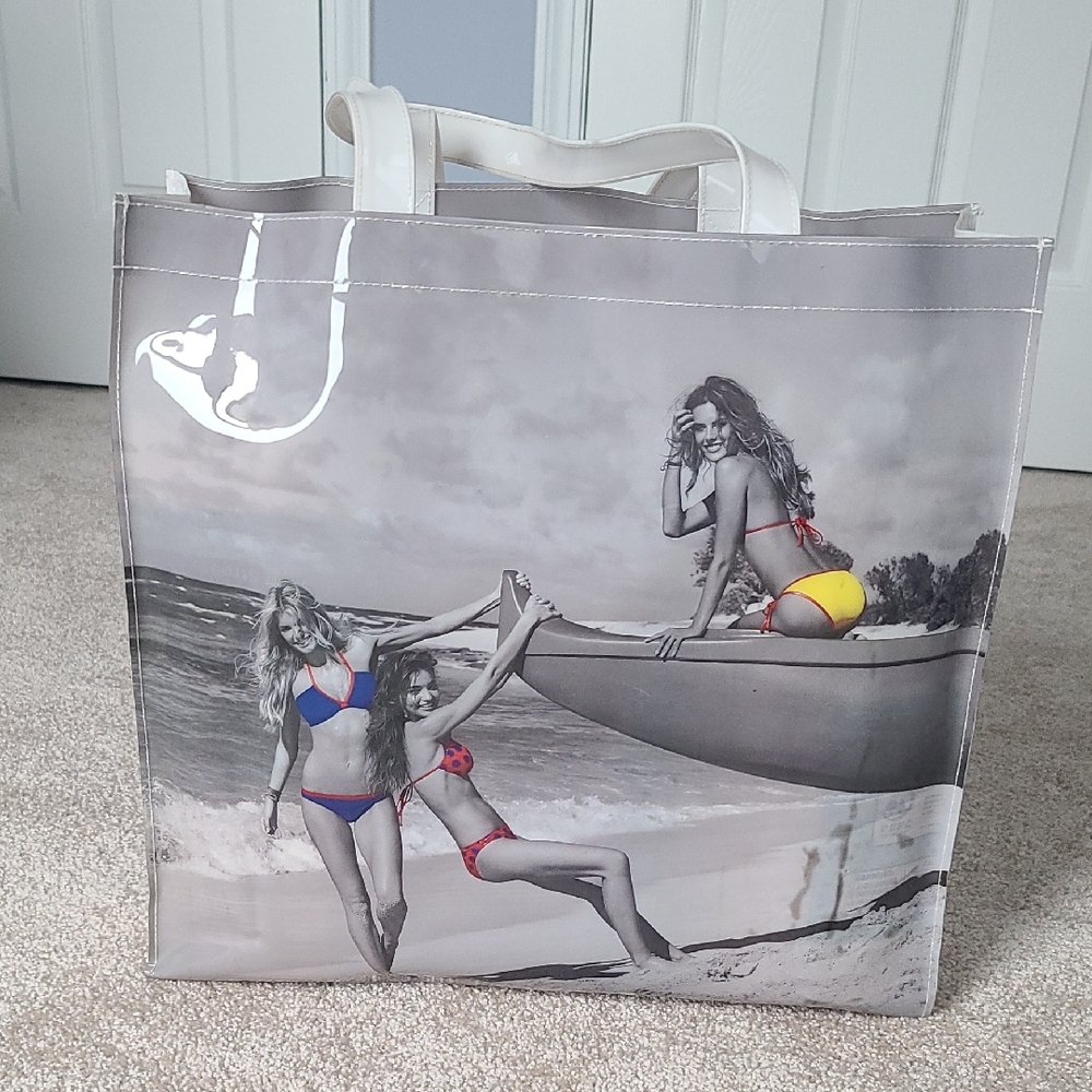 Stylish Gray and White Tote Bag